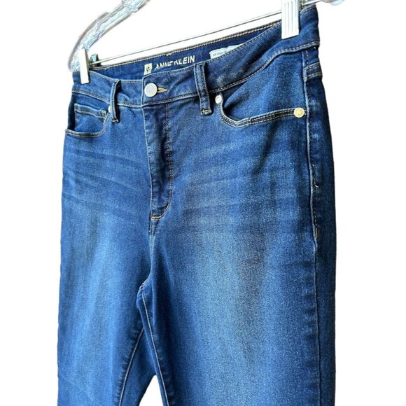 Anne Klein High Rise Skinny Ankle Jeans Size 8 Blue Denim - Picture 2 of 6